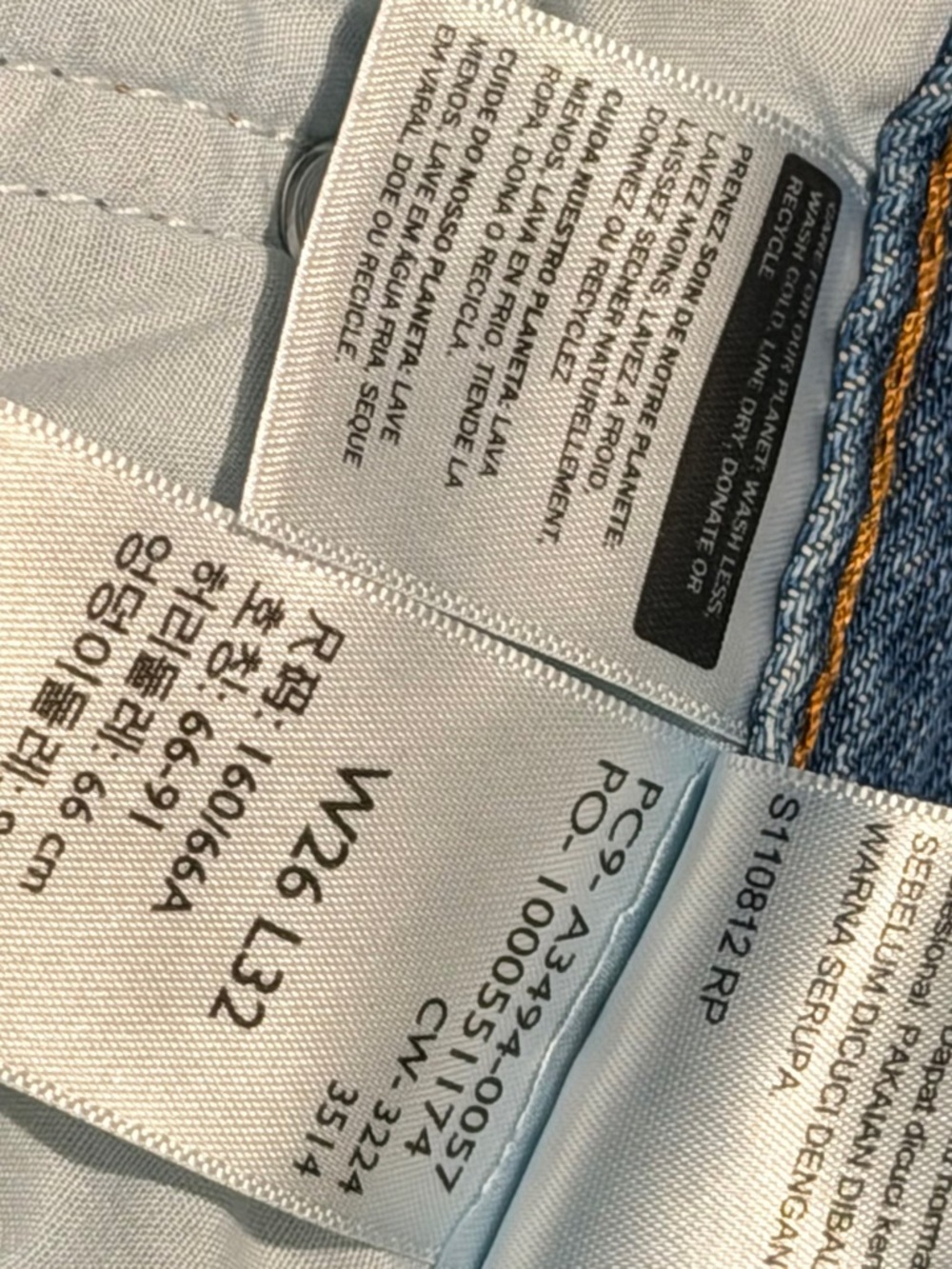 Levi’s BAGGY DAD LINEN+ DENIM LIGHTWEIGHT jeans sz 26/32 mint - medium wash - Picture 8 of 8